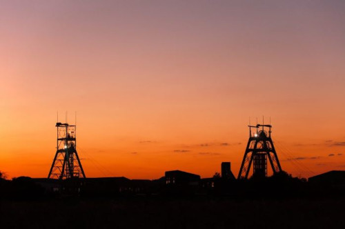 Mining image at dusk.